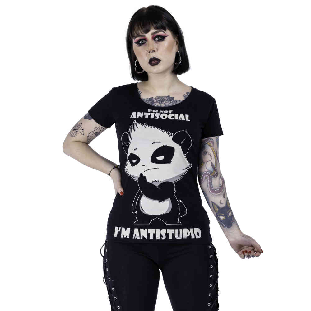 Killer Panda - Antisocial Top - Noir